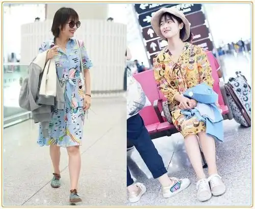沈月是160,吴昕也是160,二人同穿印花裙,画风竟如此尴尬?
