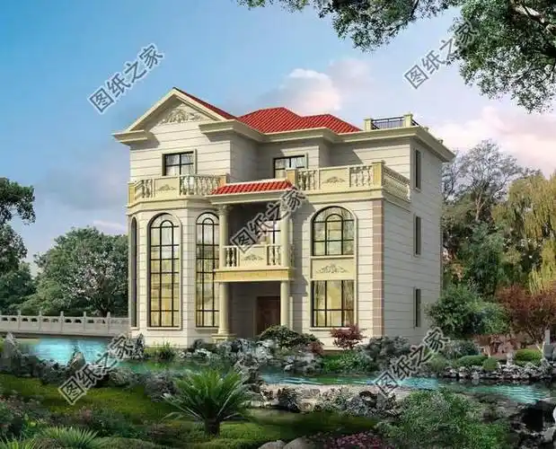 二层半简欧式别墅设计室内功能充足保证家人生活舒适温馨