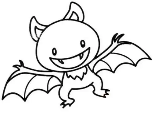 卡通蝙蝠简笔画图片吸血蝙蝠怎么画简单可爱