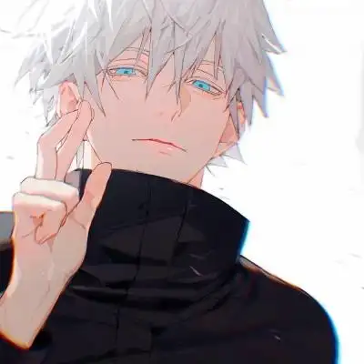 白发蓝眸小帅哥