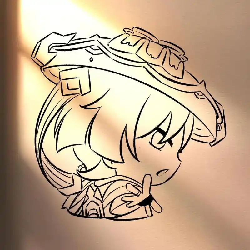 散兵简笔画绘画.每天都要画画呀,画个散兵 来来来一起试试有点 - 抖音