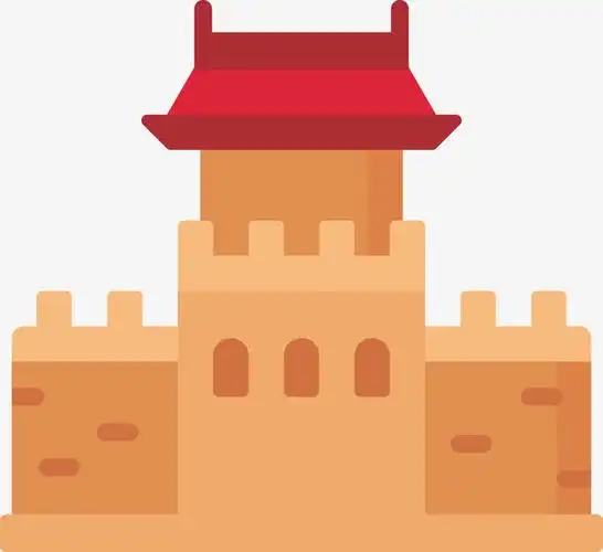 矢量复古建筑城墙