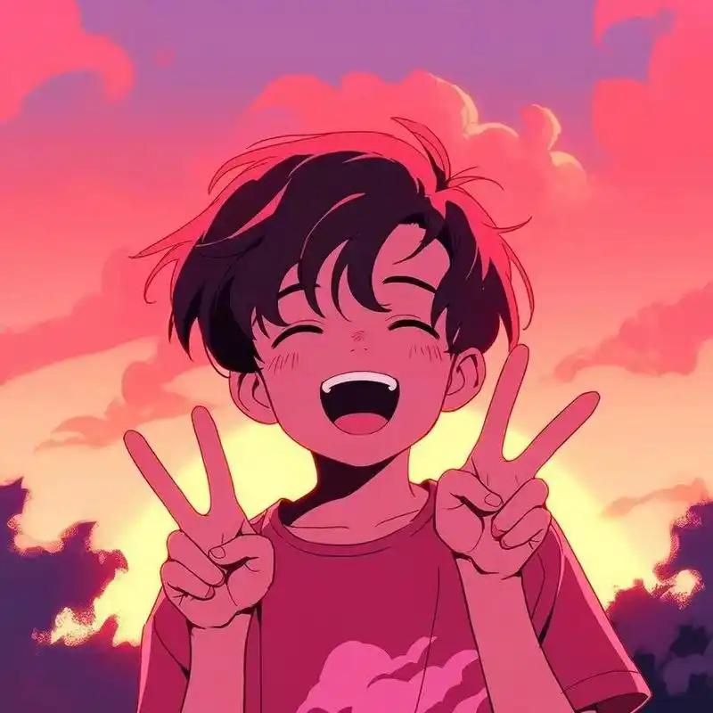 治愈系情侣头像/比耶头像