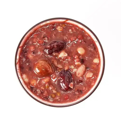 俯视图白底瓷碗一碗腊八粥腊八节腊八粥八宝粥