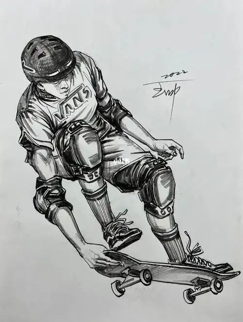 运动类速写单人范画分享