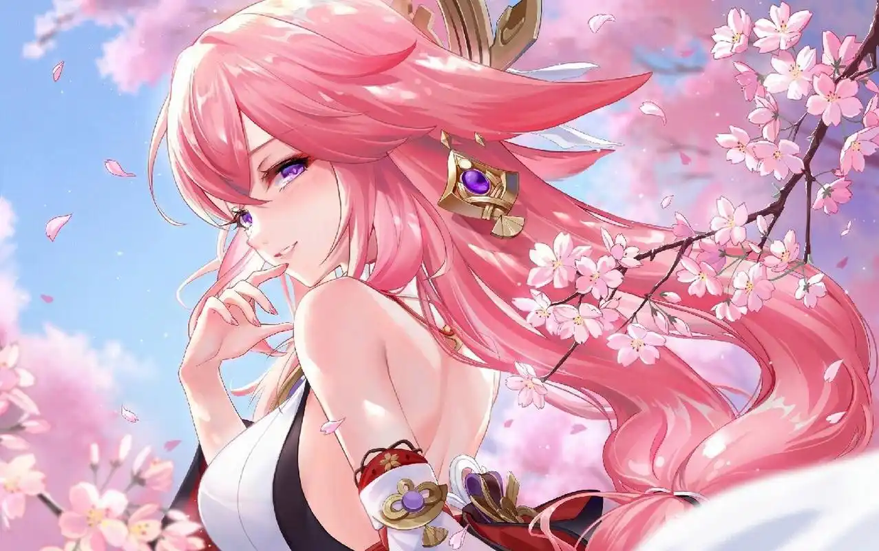 电脑壁纸|八重神子 祝大家都能抽到神子 p1作者:唐明明 p8作者:糊味糖