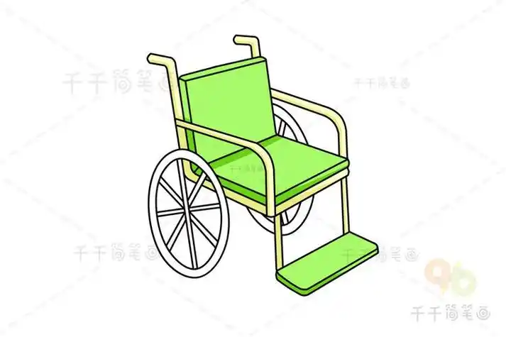 轮椅怎么画 - 简笔画 - 懂得坐轮椅的小人简笔画轮椅简笔画画法 轮椅