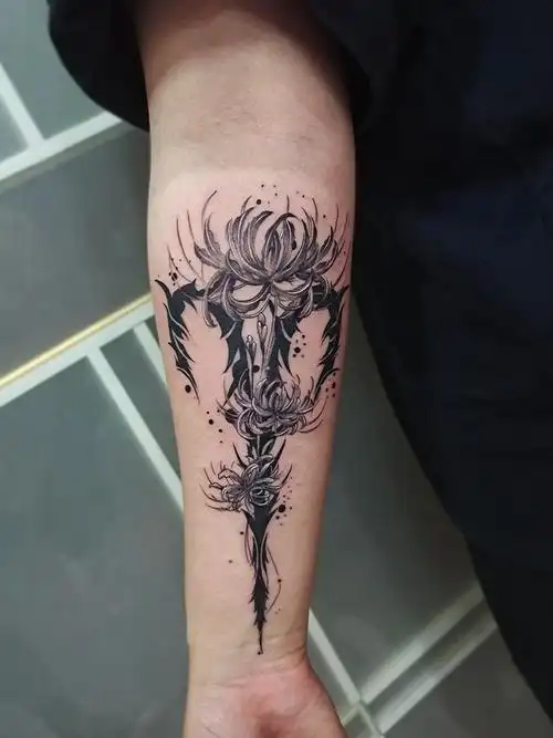 彼岸花 白羊座_纹身图案手稿图片_刘本高的纹身作品集