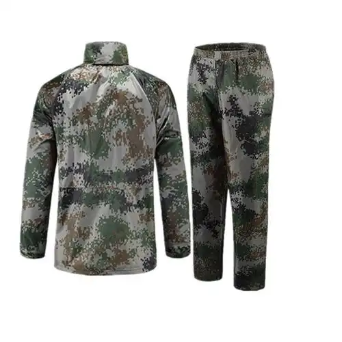 半个许仙07式连体雨衣分体户外保安执勤lt部队雨衣迷彩雨披