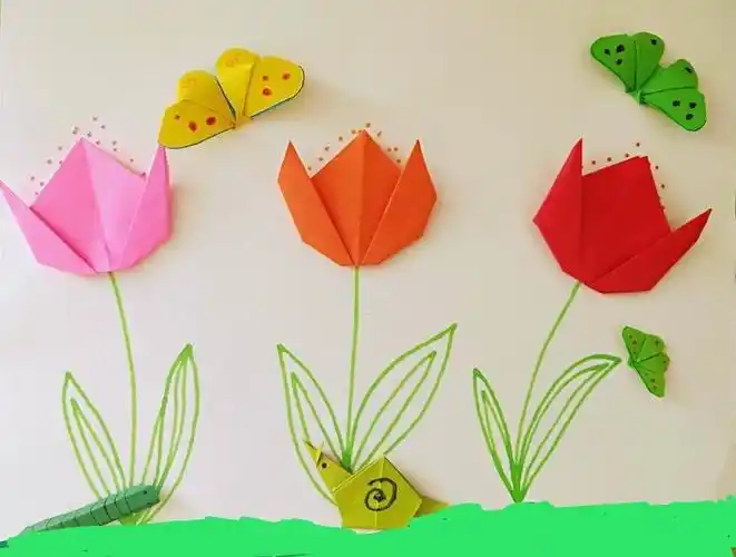 手工折纸《郁金香》