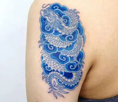 22张大臂龙纹身图案