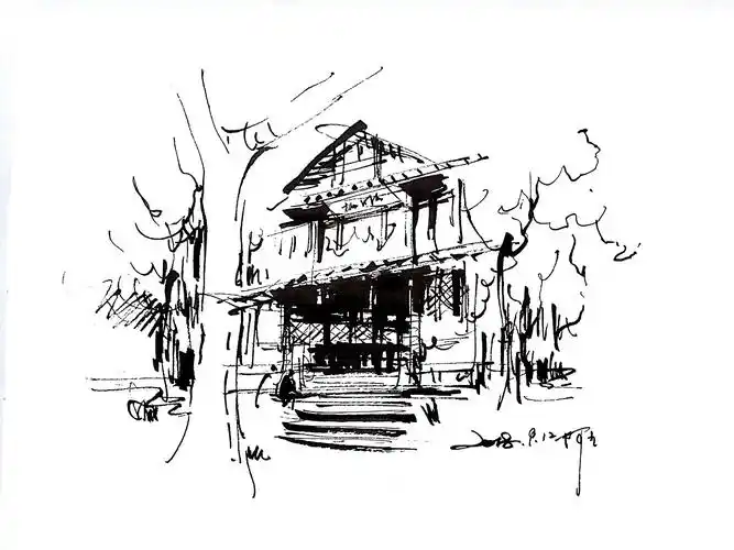 阿王速写建筑风景