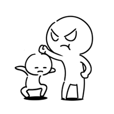 黑白简笔画揍人生气暴揍打人表情包