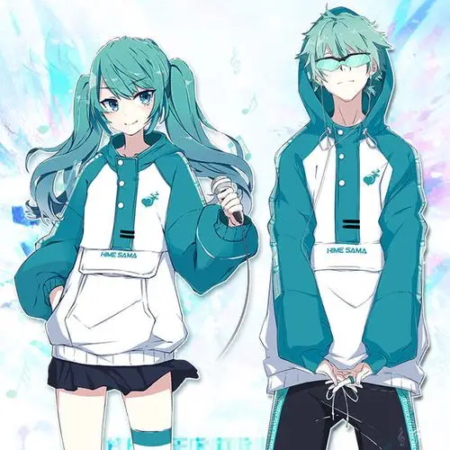 初音未来卫衣二次元学生男女休闲运动风衣外套动漫衣服动漫t恤