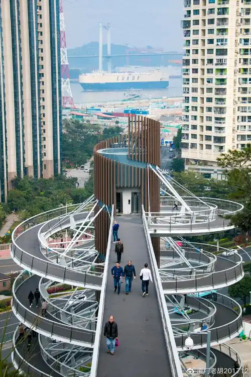 打卡厦门山海健康步道1号入口邮轮广场