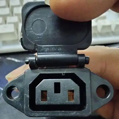 电动车充电口爱玛雅迪电瓶车插口三轮车接口插座公母头配件大全