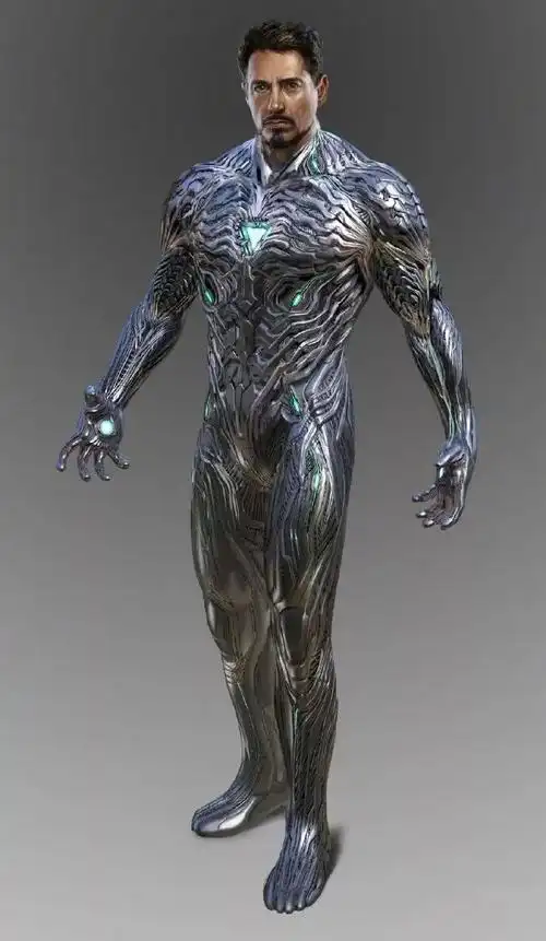 《复仇者联盟3》钢铁侠纳米战甲,层层镶嵌,经典工艺概念海报