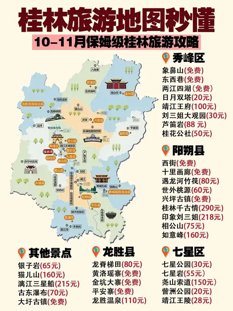 7815桂林旅游地图秒懂 - 抖音