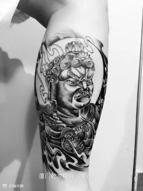 不动明王_纹身图案手稿图片_熊晓明的纹身作品集