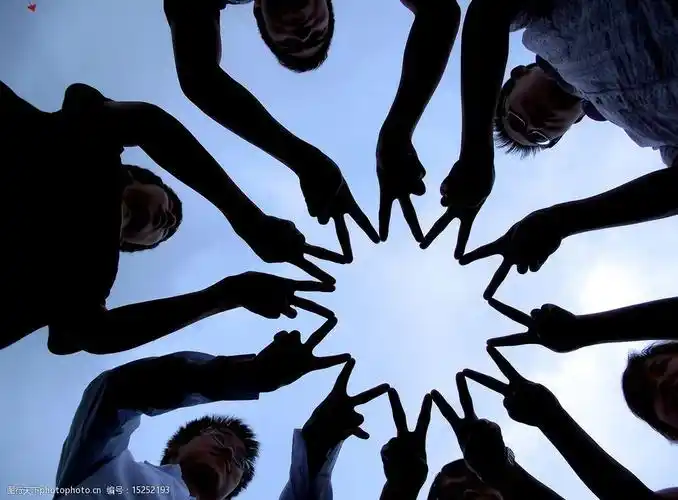 高清团队朋友共进手势素材图片