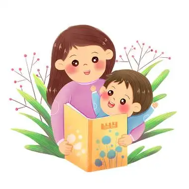 儿童手绘卡通夏天亲子游乐园人物素材彩色卡通手绘幸福一家人温馨海边