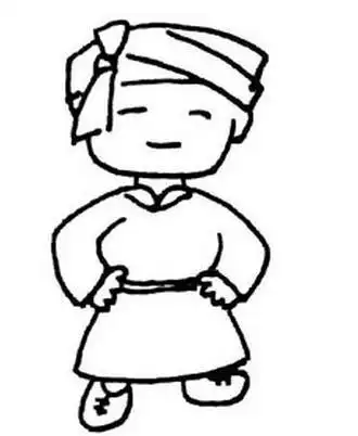 瑶族人物画简笔画