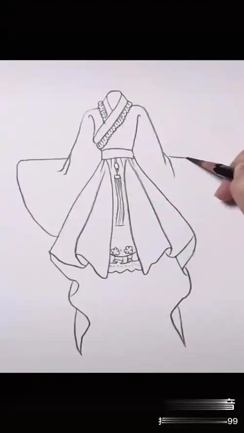 古风裙子 绘画小技巧素描-教育视频-搜狐视频