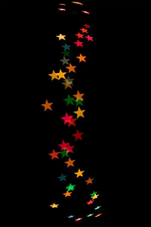 五角星模糊光点背景