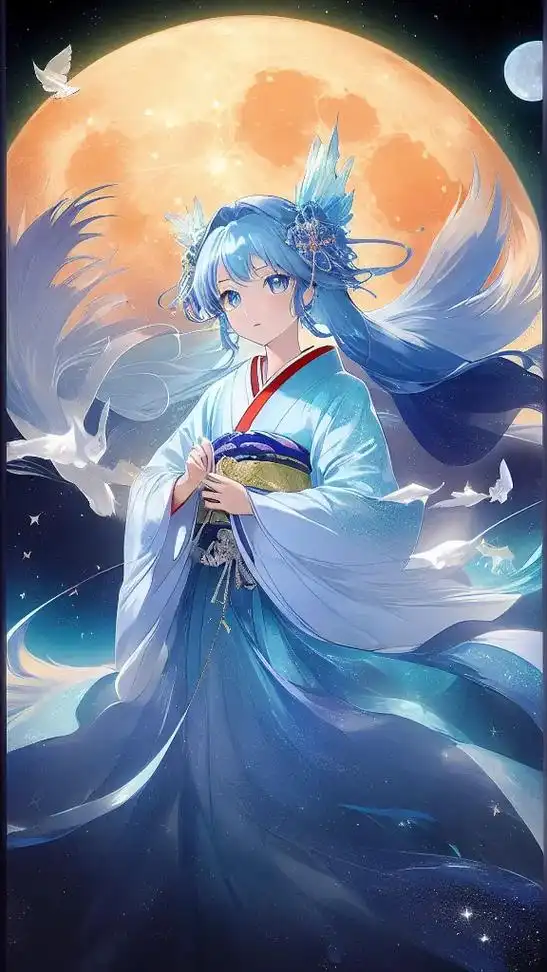 光芒四射的月亮女神.高冷,漫感.求小花花#动漫美图 #动漫少 - 抖音