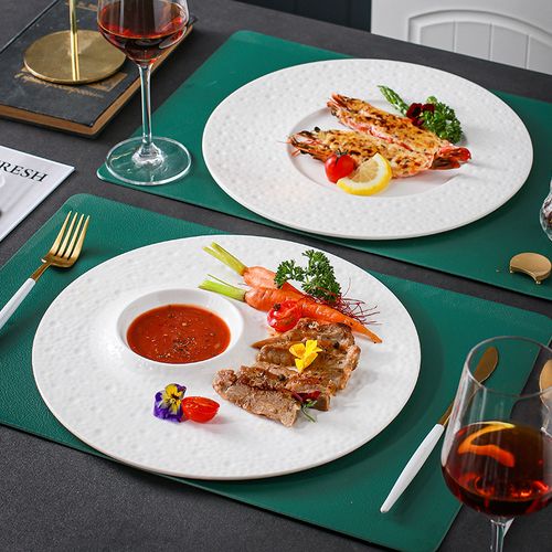 西餐餐盘白色盘子法式摆盘甜品意境餐具复古盘