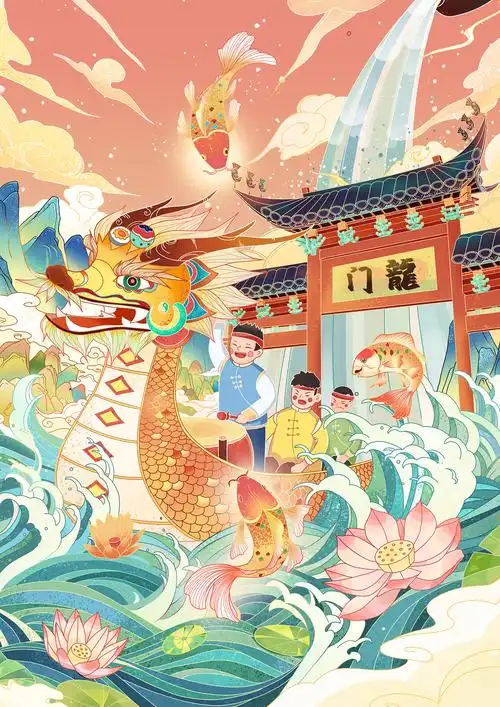 端午日 龙舟情|插画|艺术插画|十一我抱走了_原创作品-站酷zcool