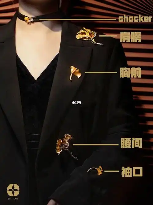 胸针的101种戴法秋冬穿搭的点睛之笔02