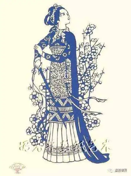 他的古风美女剪纸,让人看了心醉!