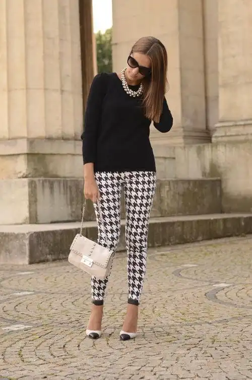 千鸟格穿出复古文艺范,巧秀今秋小心机