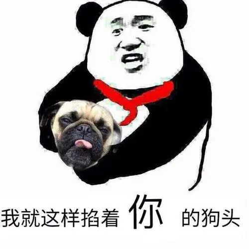 我就这样掐着的狗头 - 斗图表情包 - 斗图神器 - adoutu.com
