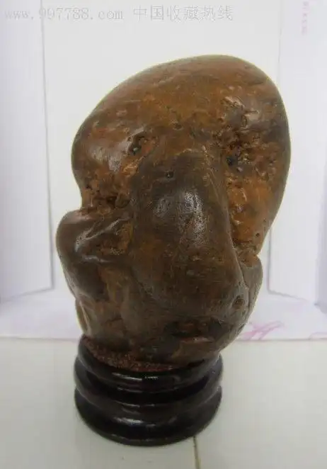 天然逼真人头奇石柳州水冲石