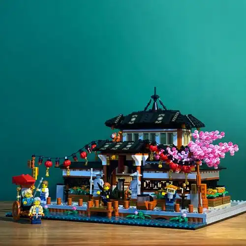 moc乐高积木幻影忍者神庙武道馆男孩子高难度拼装塑料积木