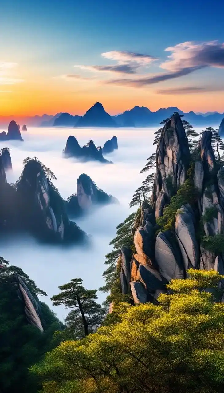 我也很喜欢黄山美景.