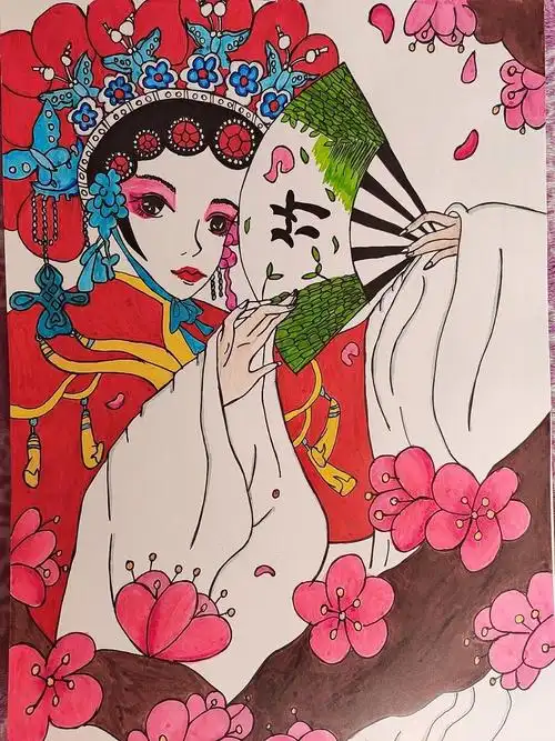 马克笔绘画戏子