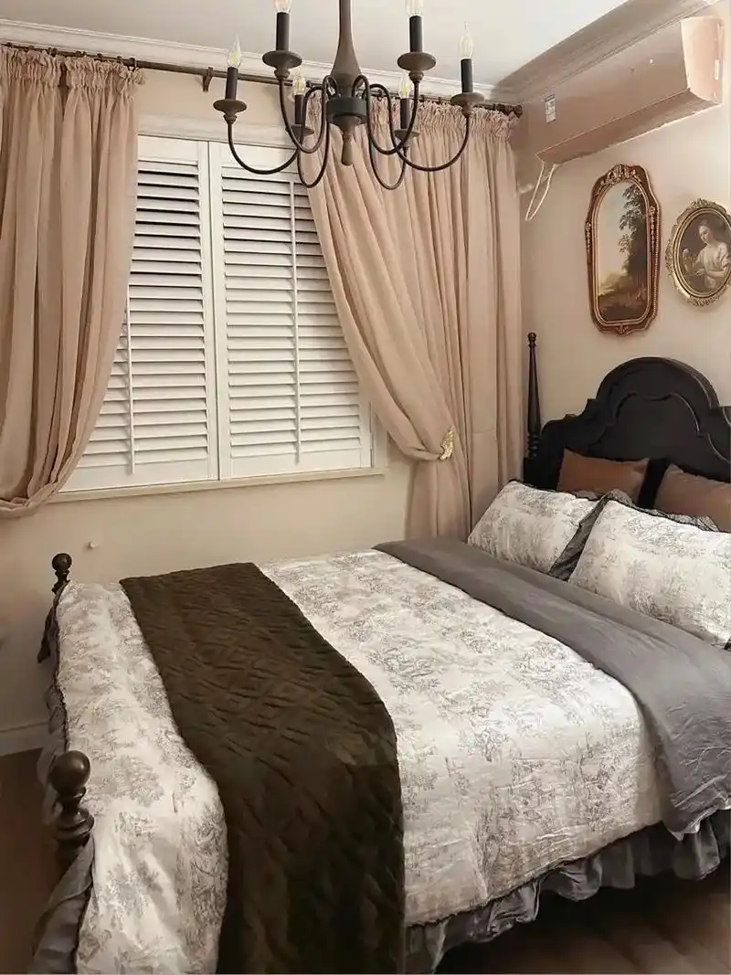 9平米次卧·谁能拒绝好看的美式复古卧室.尺寸:3x3m 比起 - 抖音