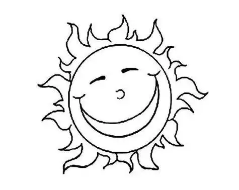 阳光明媚的简笔画