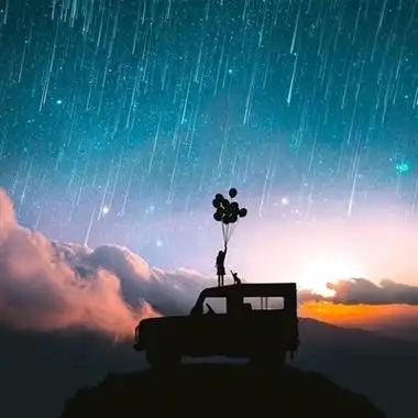 最美动漫背影女生头像漂亮的星空是如此的动人