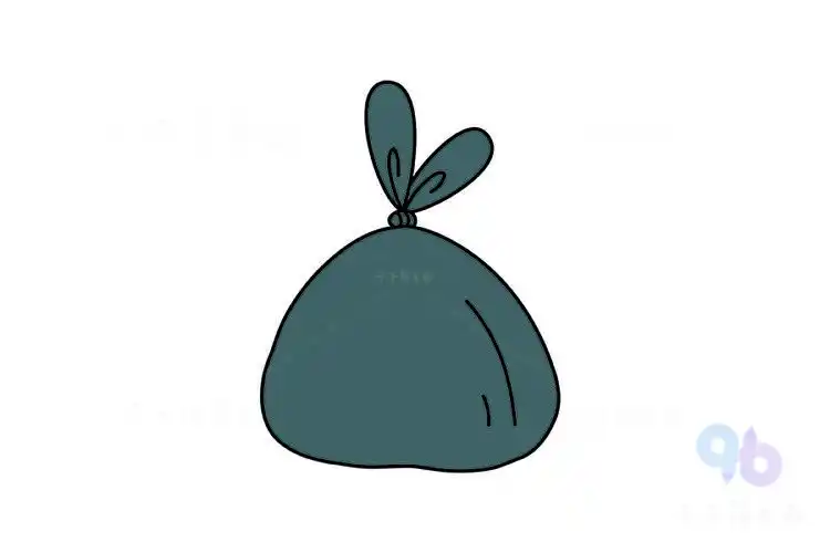 垃圾袋简笔画教程_生活用品简笔画