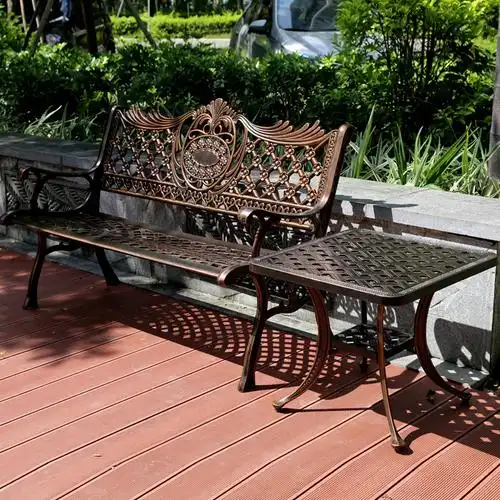 户外公园椅铸铝铁艺公共阳台休闲椅ciaa长条公园椅