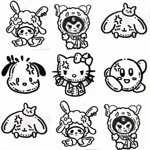 部分临摹:@天天都想吃芝士#涂鸦  #手绘  #零基础学画画  #简笔画