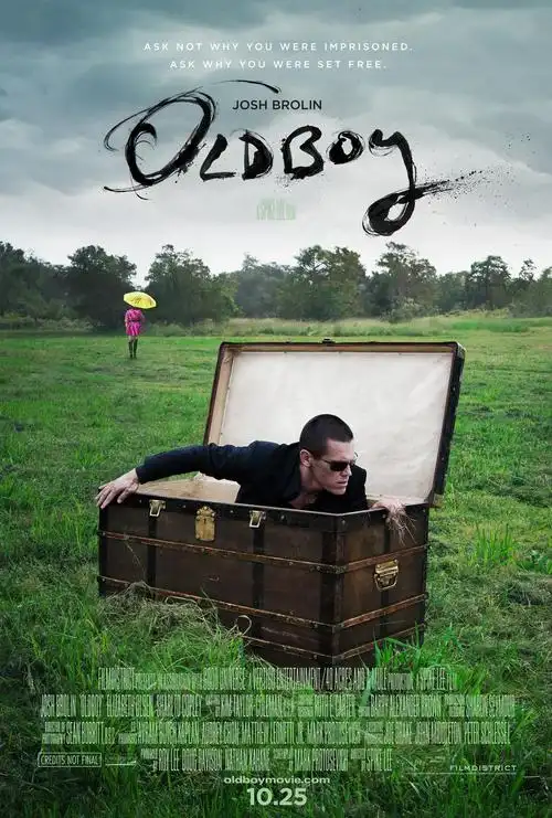 美版《老男孩》(oldboy)海报再现经典场景 布洛林手书片名