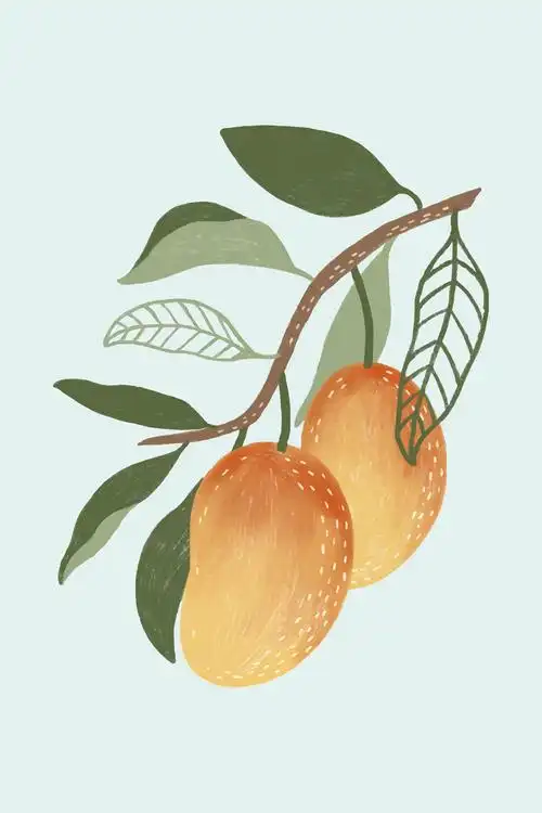 手绘芒果设计资源向量