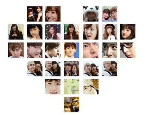 心形的照片拼接怎么弄的啊?想这个样子的,用什么软件?