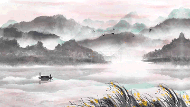 童话水墨手绘植物花卉素材图片免费下载-千库网