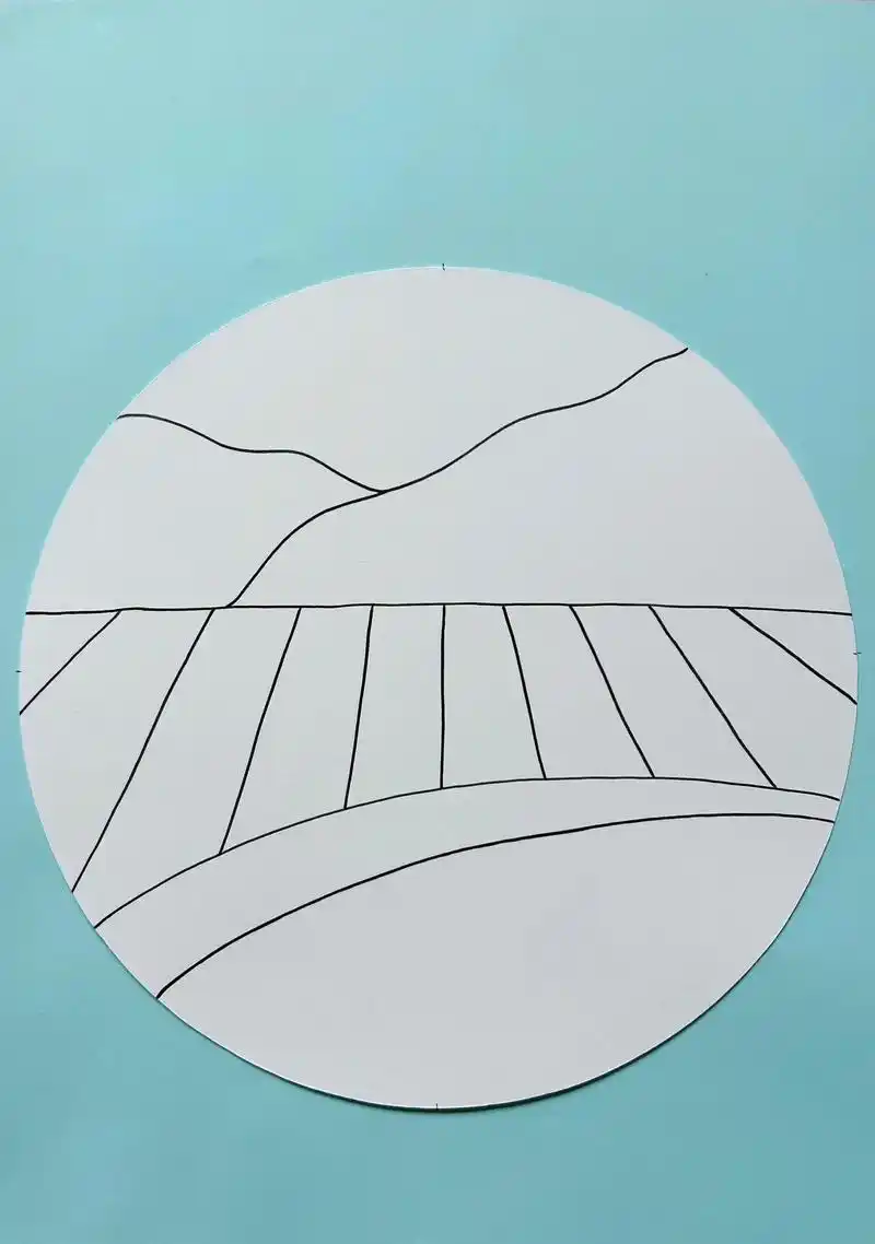 《田野风光》儿童画.